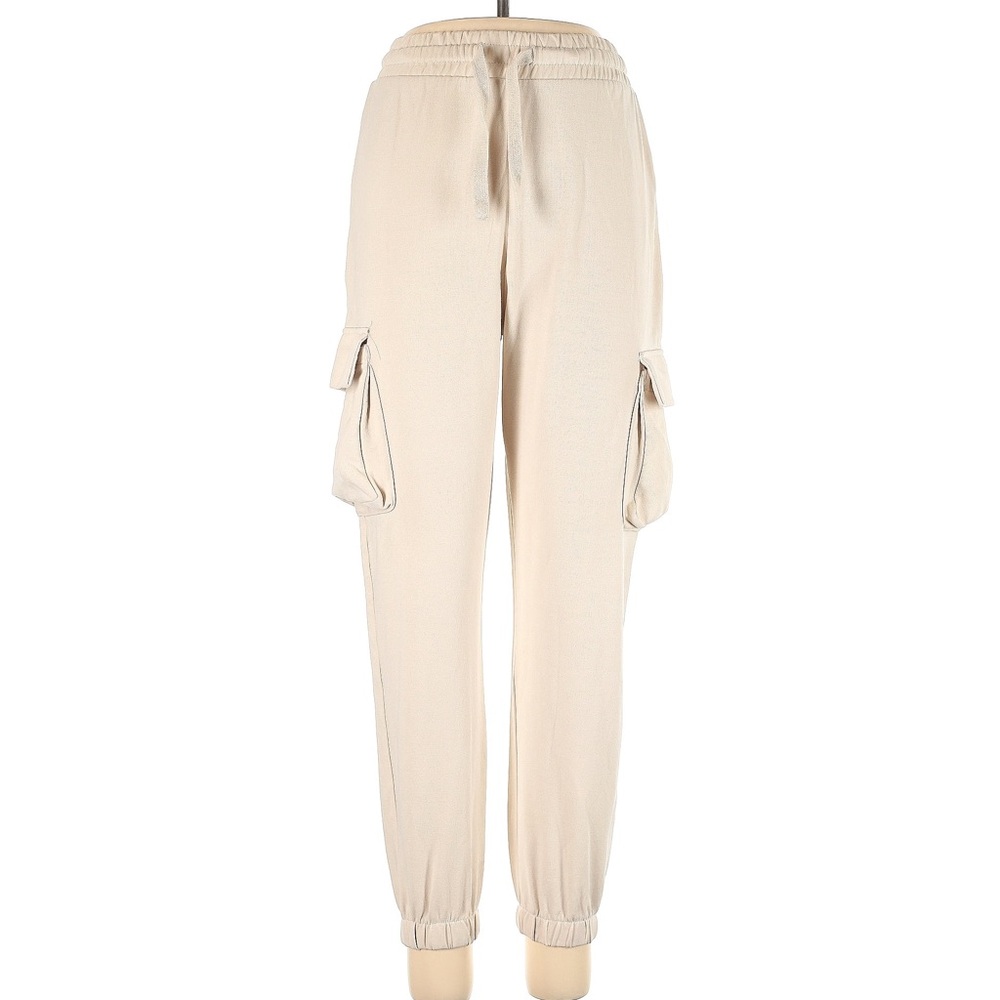 ZARA Women’s Cream Cargo Sweatpants
